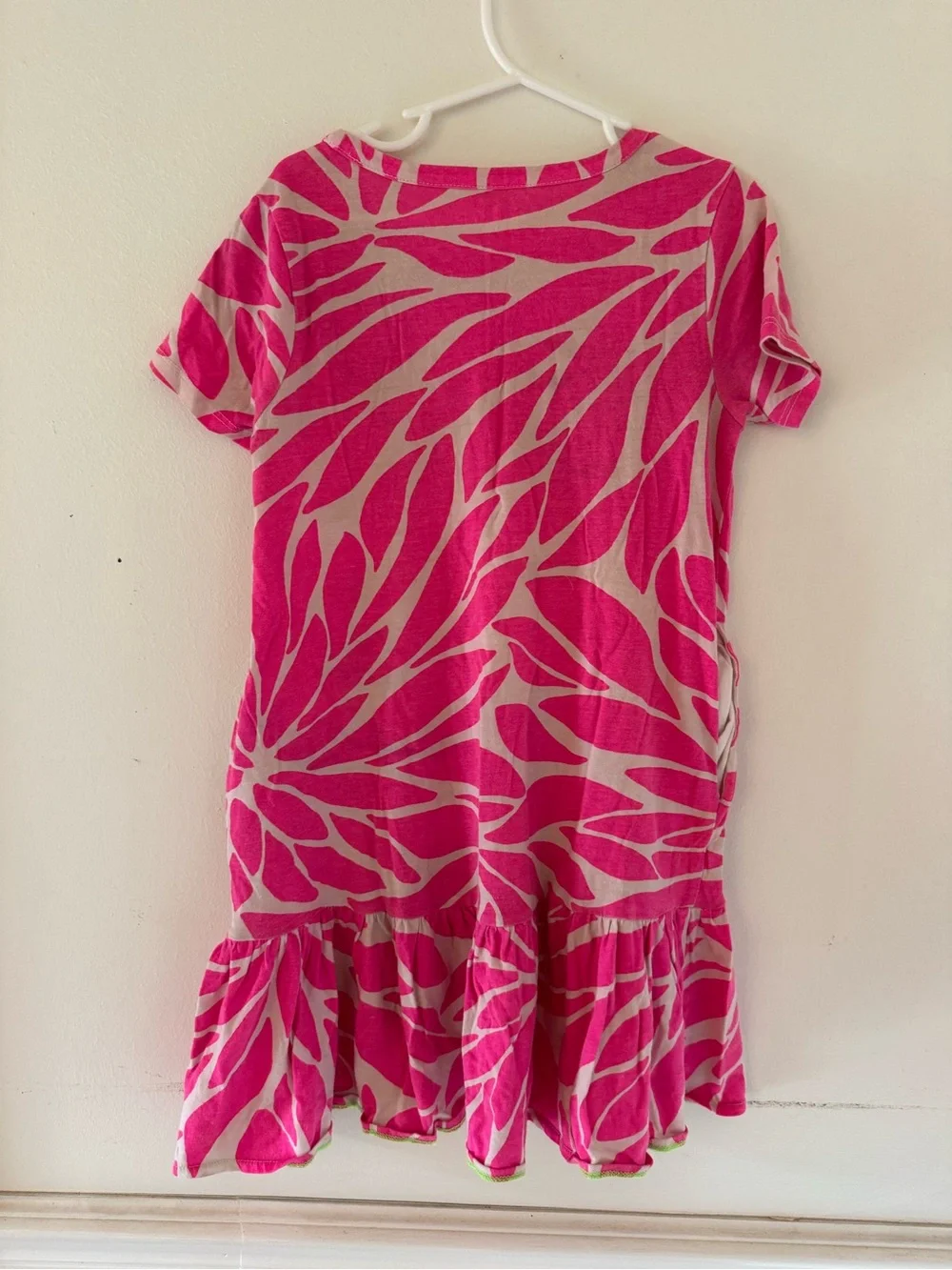 Girls' Vineyard Vines Pink Printed Ruffle-Hem Dress